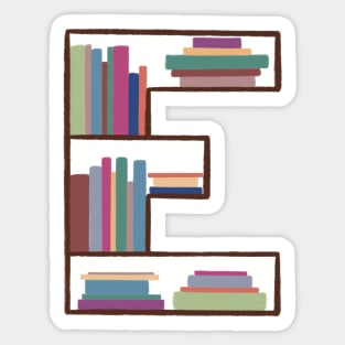 E Bookcase Sticker